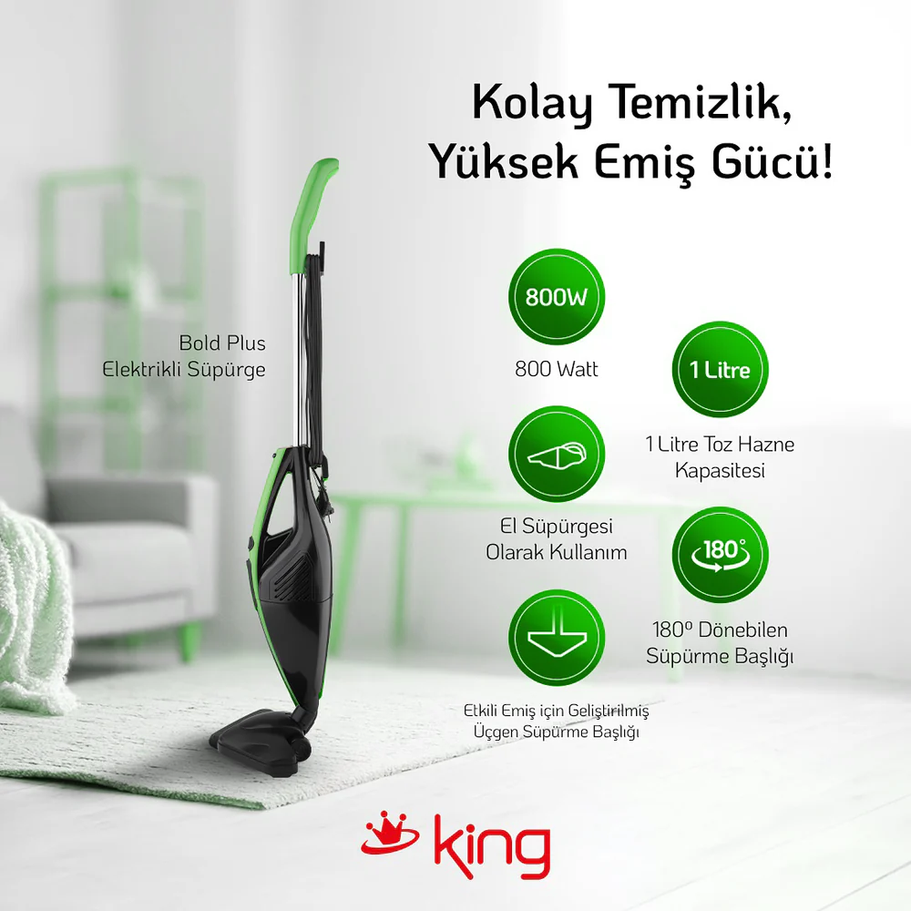 King K 368P Bold Plus Elektrikli Süpürge