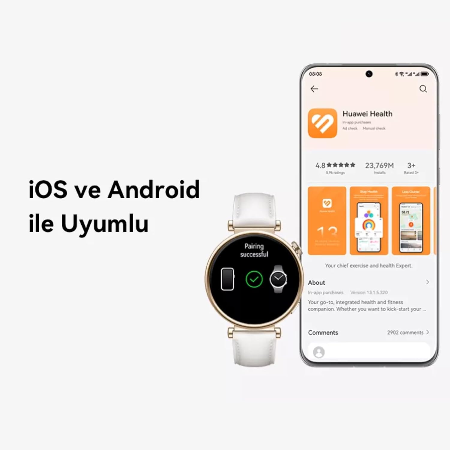 Huawei Watch GT 4 Siyah (46mm) Akıllı Saat